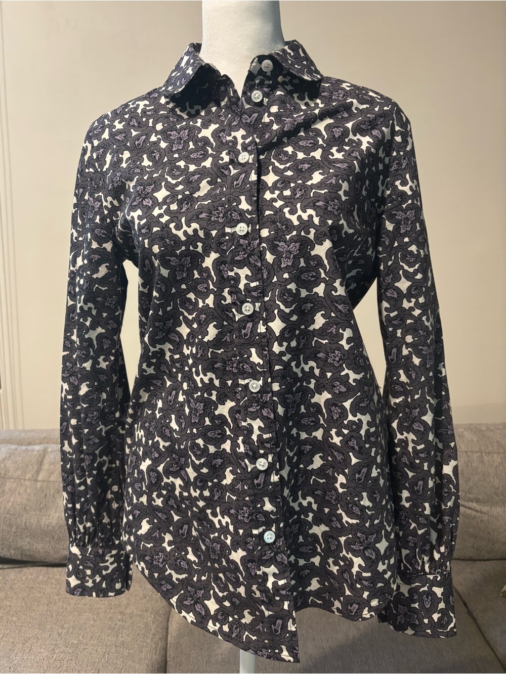 Marc Jacobs Paisley Cotton Dress Shirt Size 2